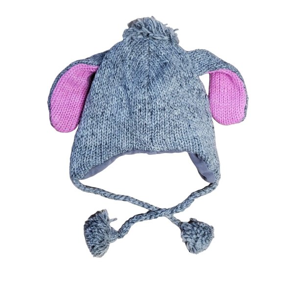 Wool Hat Donkey Design One Size Grey - Picture 3 of 5